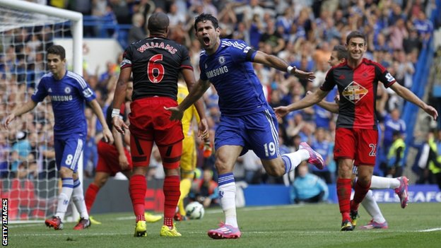 Diego Costa scores hat-trick in Chelsea win