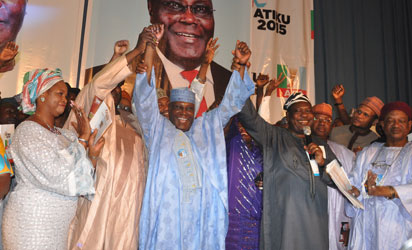 Atiku promises to secure future, formally declares for 2015 presidency